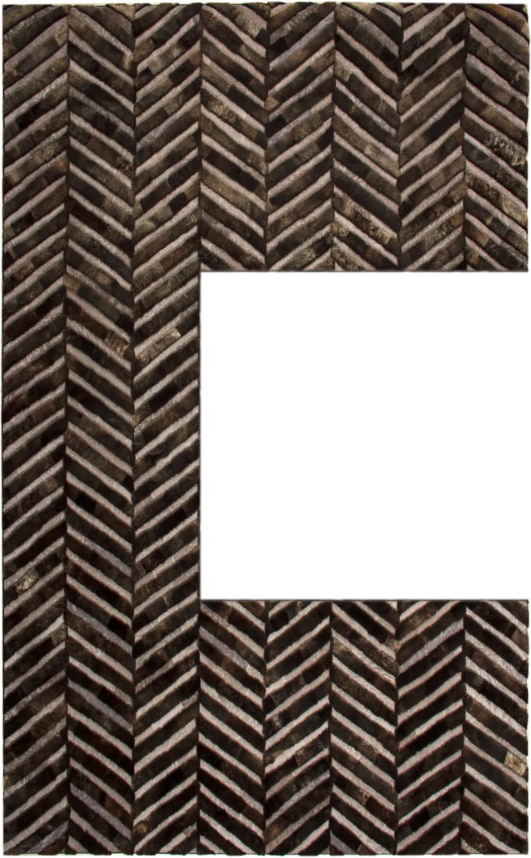 Lambfell Chevron Brown Montana U Shape — görünüş 1